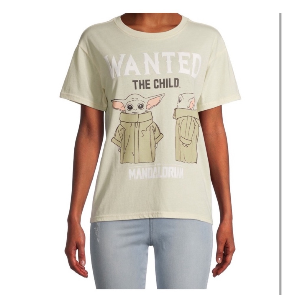 Star Wars The Child "Wanted" Grogu Graphic T-Shirt Size Large